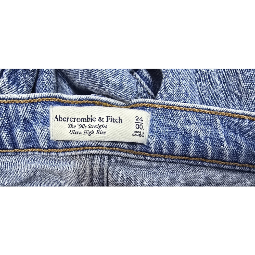 Abercrombie & Fitch Jeans 24|00s The '90s Straight Ultra High Rise Curve Love - Picture 3 of 13
